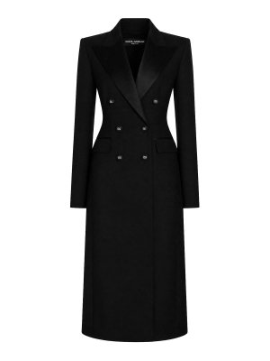 DOLCE & GABBANA: knee length coats - Double-Faced Wool Gabardine Coat