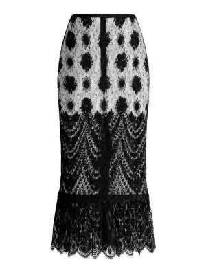 DOLCE & GABBANA: Gonne Lunghe - Gonna in pizzo Chatilly