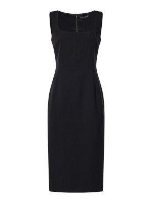DOLCE & GABBANA: knee length dresses - Double Wool Crpe Dress