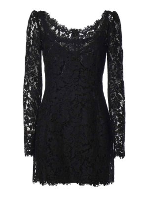 DOLCE & GABBANA: knee length dresses - Cordonnet Lace Dress