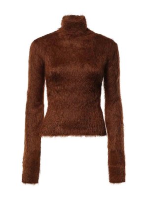 DONDUP: Pull col rond - Pull Col Rond - Marron