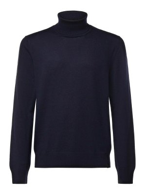 FAY: Strickpullover mit Rundhalsausschnitt - Rundhalspullover - Blau