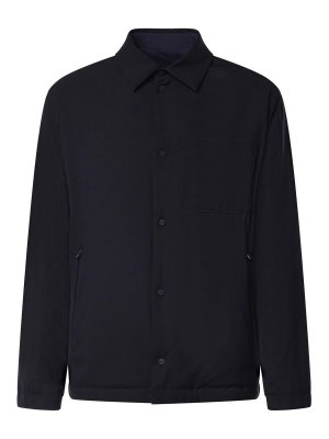 HERNO: camicie - Camicia-giacca in misto lana elasticizzato