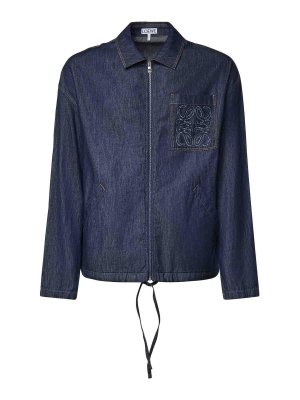 LOEWE: casual jackets - Cotton Zip-Up Jacket