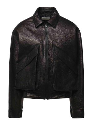 MAGDA BUTRYM: Chaquetas de cuero - Chaqueta De Cuero - Negro