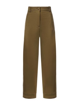 Max Mara: casual trousers - Stretch Cotton Canvas Trousers