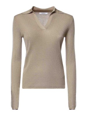 Max Mara: polo shirts - Cashmere And Silk Polo