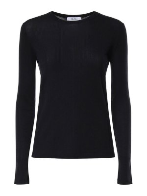 Max Mara: t-shirts - Long-Sleeved Jersey T-Shirt