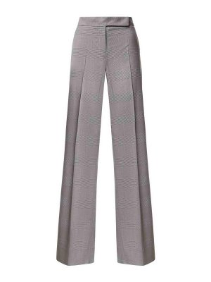 Max Mara: casual trousers - Prince Of Wales Wool Trousers
