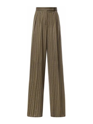 Max Mara: casual trousers - Pinstriped Jersey Trousers