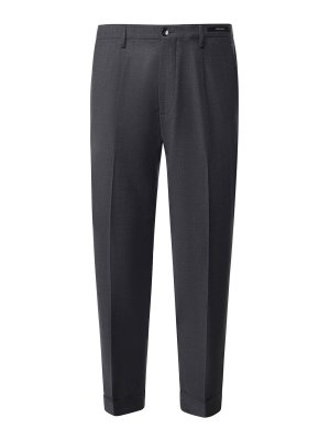 MICHAEL COAL: casual trousers - Wool-Blend Work Trousers