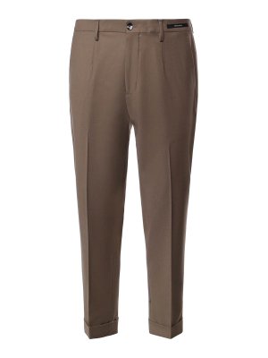 MICHAEL COAL: pantaloni casual - Pantaloni da lavoro in misto lana