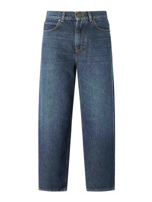 Pinko: Jeans Rectos - Vaqueros Rectos - Azul