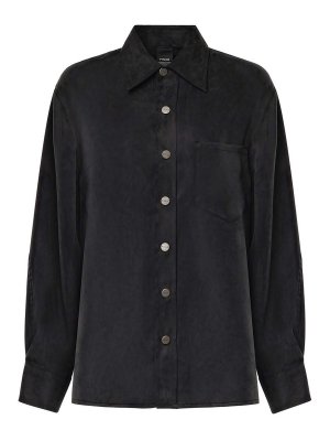 Pinko: camicie - Camicia in twill di cupro e viscosa