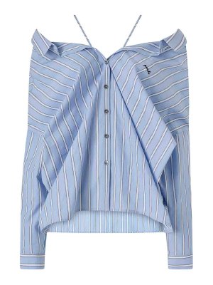 Pinko: camicie - Camicia a righe in popeline di cotone