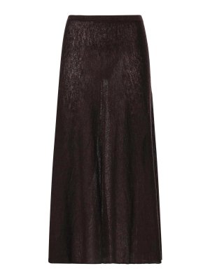 Pinko: flared jeans - Long Skirt In Merino Wool And Alpaca