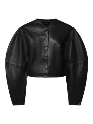 ROTATE Birger Christensen: Chaquetas de cuero - Chaqueta De Cuero - Negro