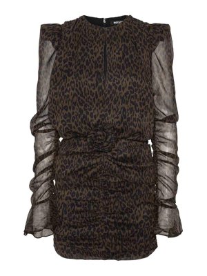 ROTATE Birger Christensen: short dresses - Leopard Print Short Dress