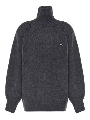 ROTATE Birger Christensen: Turtlenecks & Polo necks - Wool And Cashmere Turtleneck With Logo