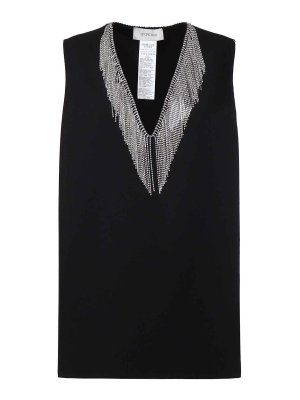 SPORTMAX: Tops & Tank tops - Cady Top With Rhinestones
