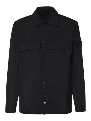 STONE ISLAND: casual jackets - Nylon Overshirt With Logo