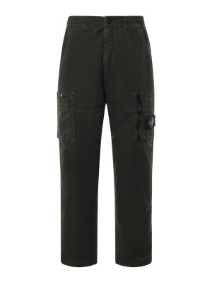 STONE ISLAND: Pantalons casual - Pantalons Décontractés - Noir
