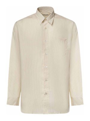 SUNFLOWER: shirts - Striped Tencel Shirt