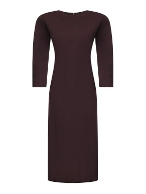 THE ANDAMANE: knee length dresses - Amanda Crepe Midi Dress