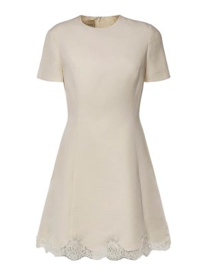 VALENTINO GARAVANI: short dresses - Short Wool And Silk Dress