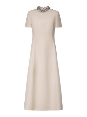 VALENTINO GARAVANI: knee length dresses - Crepe Couture Midi Dress