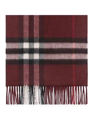 BURBERRY: scarves - Check Cashmere Scarf
