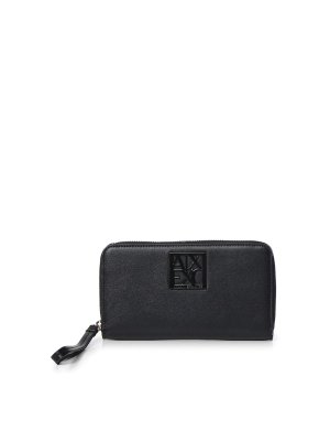 ARMANI EXCHANGE: wallets & purses - Logo Zip-Around Wallet