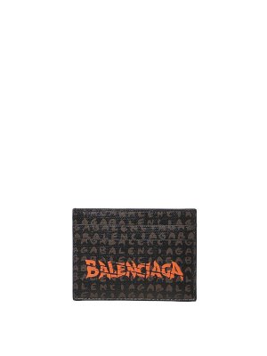 BALENCIAGA: wallets & purses - Select Coated Canvas Card Holder