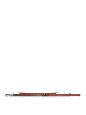 HED MAYNER: belts - Leather Belt With Chain