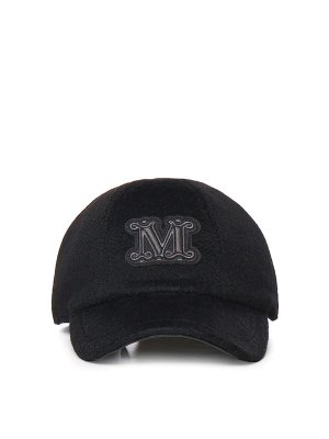 Max Mara: hats & caps - Cashmere Drap Baseball Hat