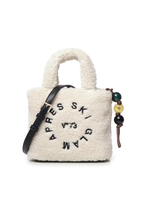 v°73: totes bags - Ski Glam Teddy-Effect Handbag