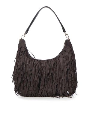v°73: borse a spalla - Borsa chiara con frange