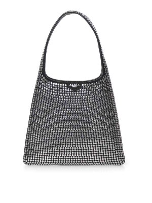 Alaïa: borse a spalla - Borsa a tracolla in pelle con borchie