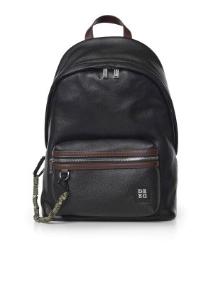 DSQUARED2: backpacks - Leather Backpack With Logo