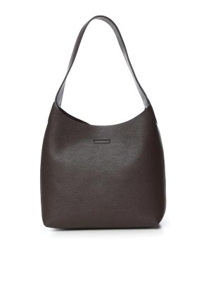 Max Mara: Schultertaschen - Schultertasche - Dunkelbraun