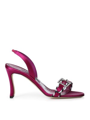 MANOLO BLAHNIK: sandals - Sumbasan Satin Sandals