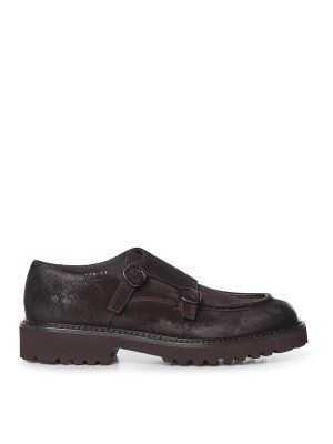 Doucal's: Mocassini e slippers - Scarpe scamosciate con doppia fibbia