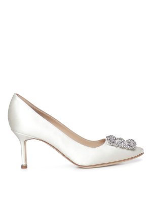 MANOLO BLAHNIK: Escarpins - Chaussures À Talon - Crème