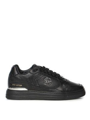 PHILIPP PLEIN: trainers - Leather Sneaker With Logo