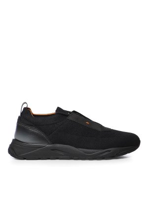 SANTONI: trainers - Stretch Fabric Sneaker