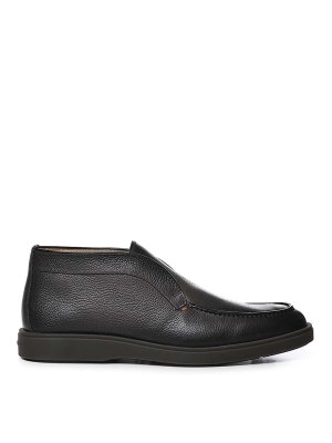 SANTONI: boots - Desert Boot In Leather
