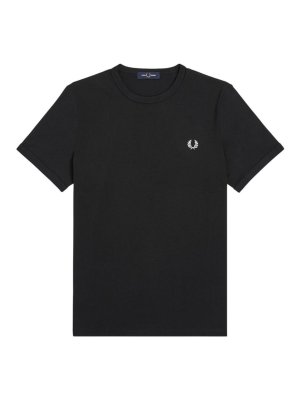FRED PERRY: t-shirts - Black Ringer T-Shirt
