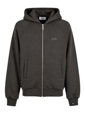 GCDS: Sweatshirts & Sweaters - Black Band Logo Hoodie