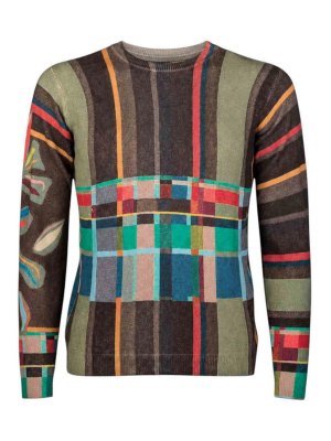 JEIS: Strickpullover mit Rundhalsausschnitt - Rundhalspullover - Bunt
