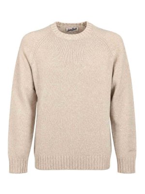 MC2 SAINT BARTH: Strickpullover mit Rundhalsausschnitt - Rundhalspullover - Beige